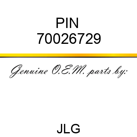 PIN  70026729