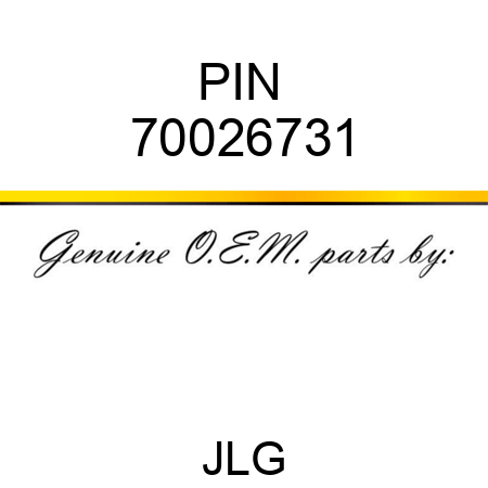 PIN  70026731