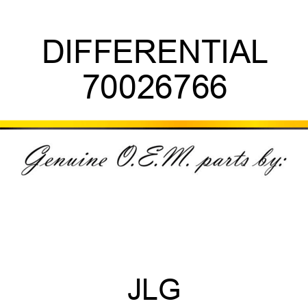 DIFFERENTIAL 70026766