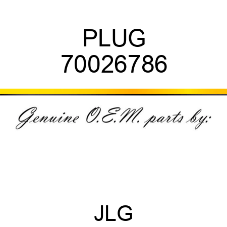 PLUG 70026786