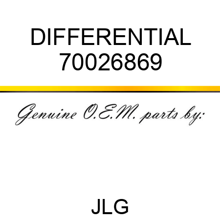 DIFFERENTIAL 70026869