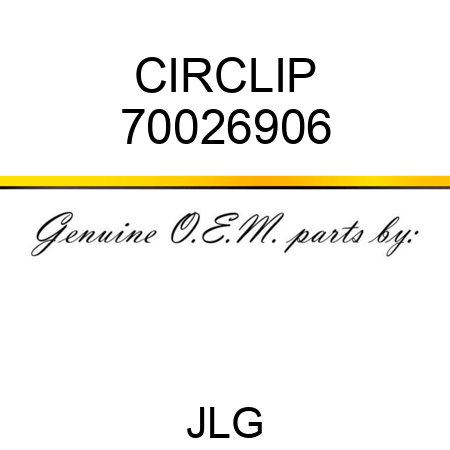 CIRCLIP 70026906