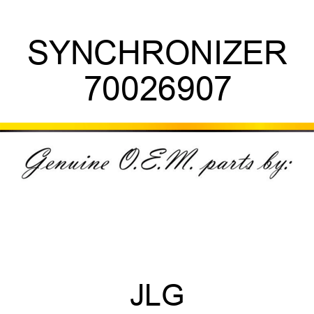 SYNCHRONIZER 70026907