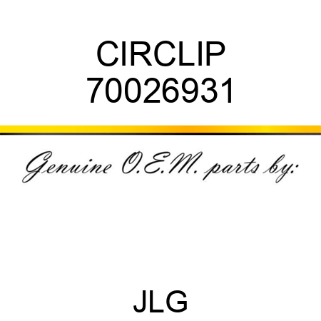 CIRCLIP 70026931