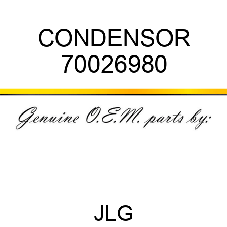 CONDENSOR 70026980