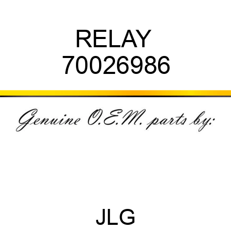 RELAY  70026986