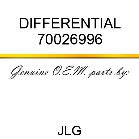 DIFFERENTIAL 70026996