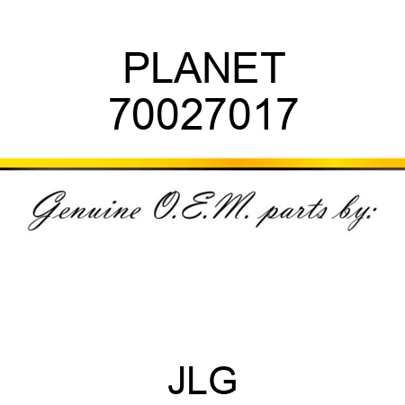 PLANET 70027017