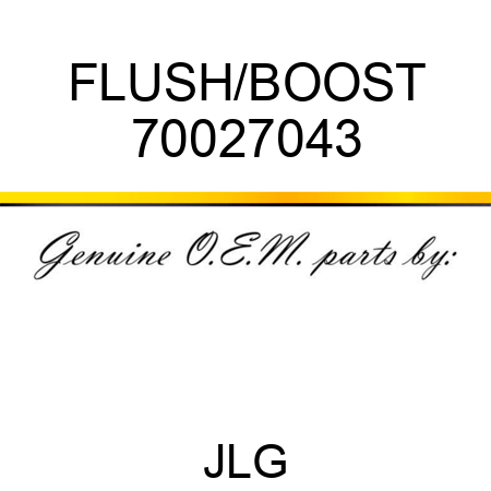FLUSH/BOOST 70027043