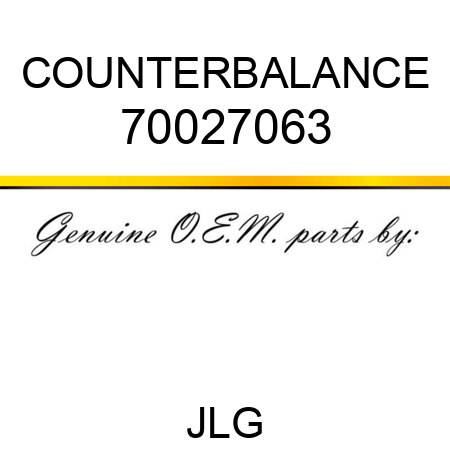 COUNTERBALANCE 70027063