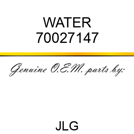WATER 70027147