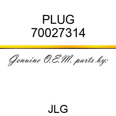 PLUG 70027314