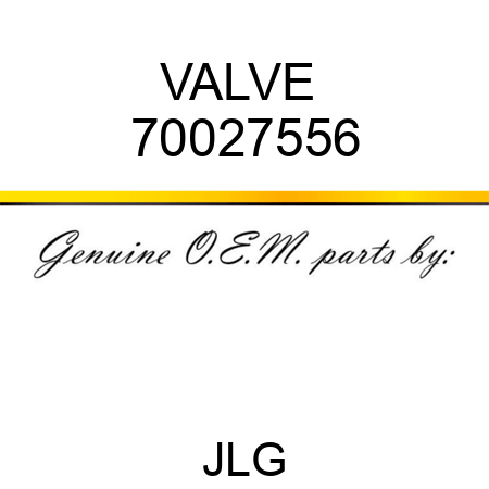 VALVE  70027556