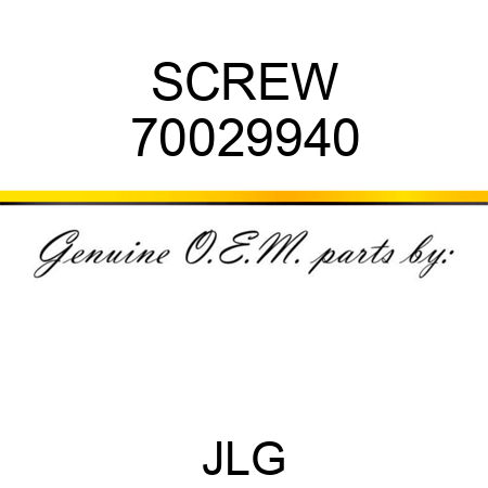 SCREW 70029940