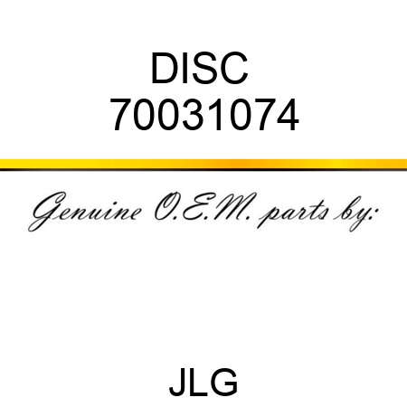 DISC  70031074