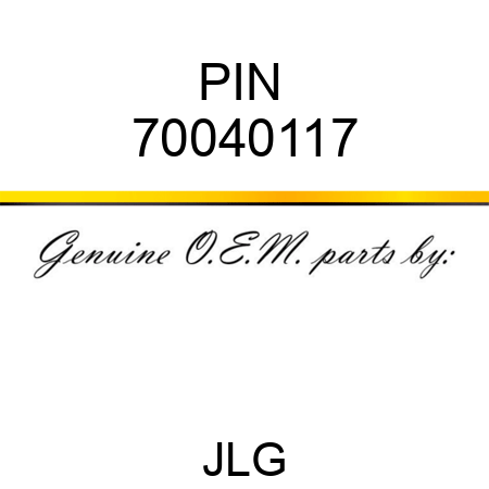 PIN  70040117