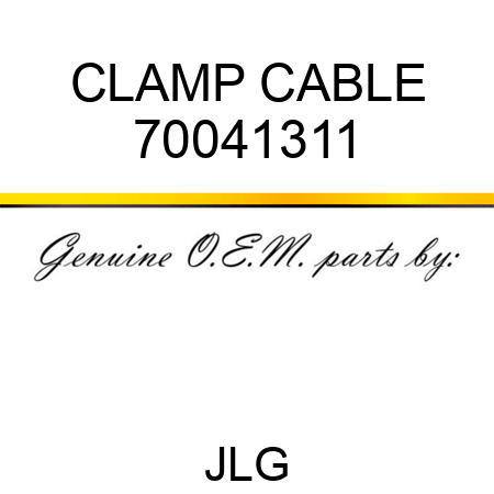 CLAMP CABLE 70041311