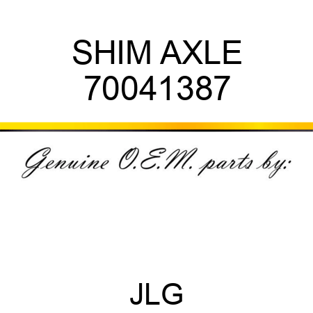 SHIM AXLE 70041387