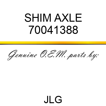SHIM AXLE 70041388