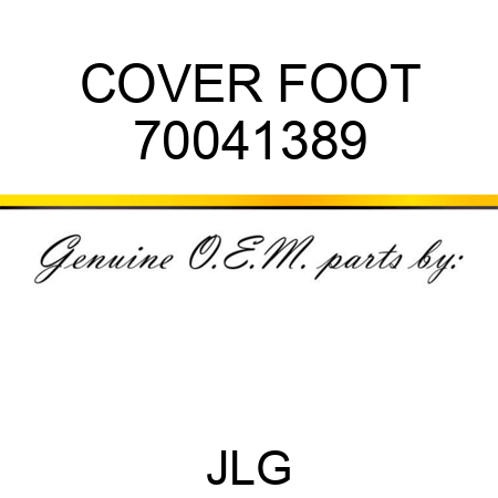 COVER FOOT 70041389