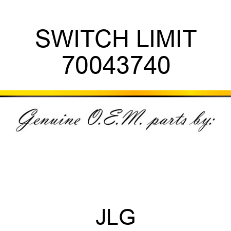 SWITCH LIMIT 70043740