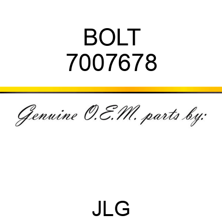 BOLT 7007678