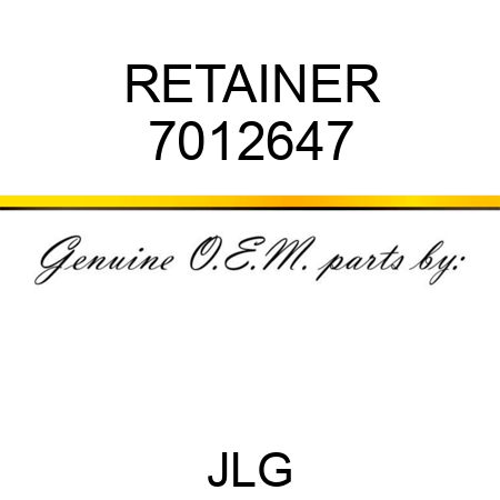 RETAINER 7012647