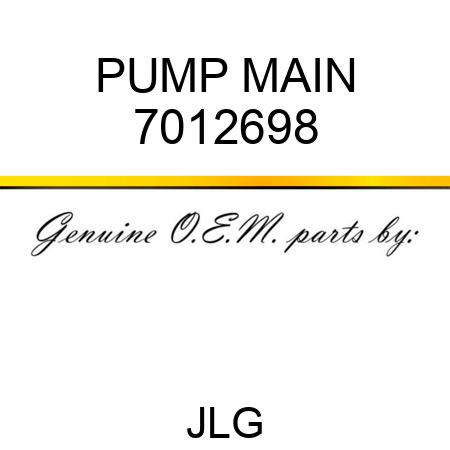 PUMP MAIN 7012698