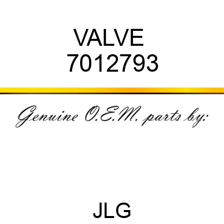VALVE  7012793