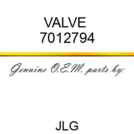 VALVE  7012794