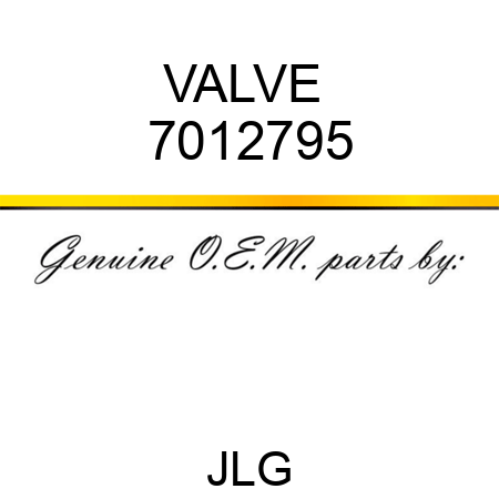 VALVE  7012795