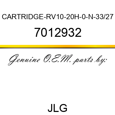 CARTRIDGE-RV10-20H-0-N-33/27 7012932