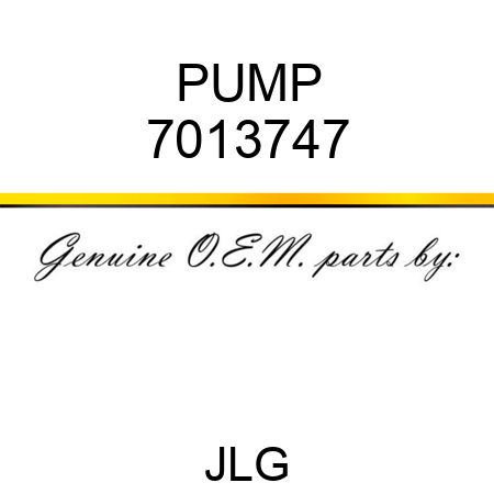 PUMP 7013747