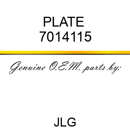PLATE  7014115