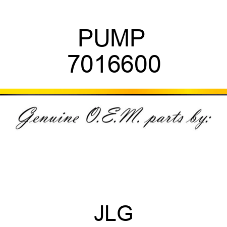 PUMP  7016600