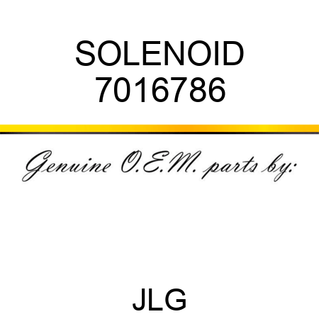 SOLENOID 7016786