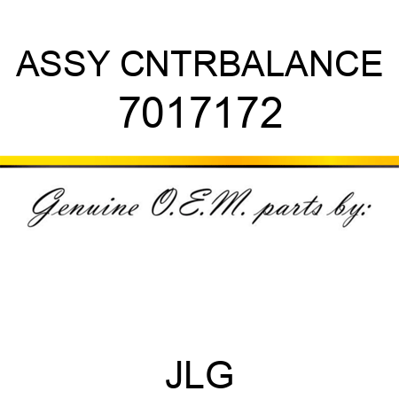 ASSY CNTRBALANCE 7017172
