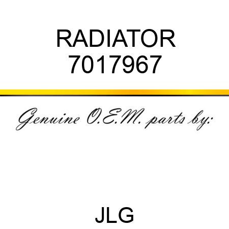 RADIATOR 7017967