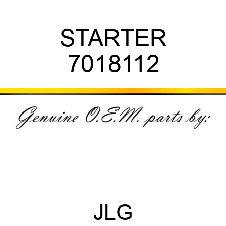STARTER 7018112