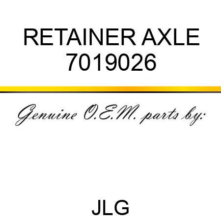 RETAINER AXLE 7019026