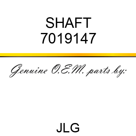 SHAFT 7019147