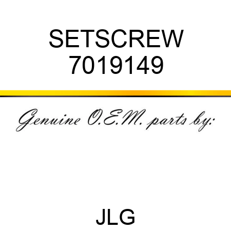 SETSCREW 7019149