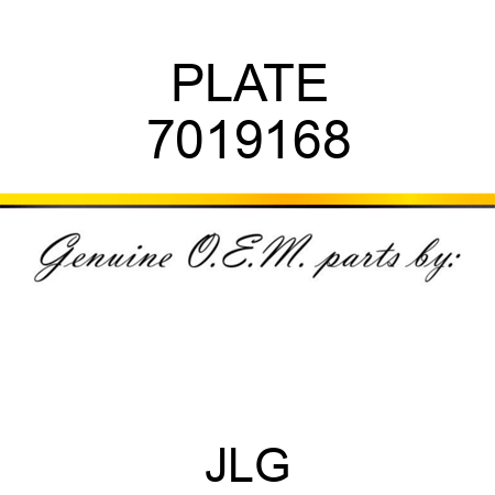 PLATE 7019168