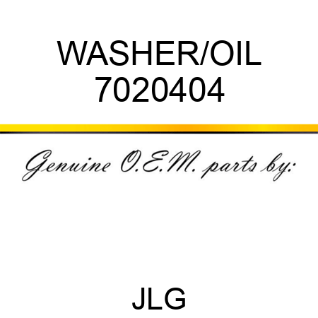 WASHER/OIL 7020404