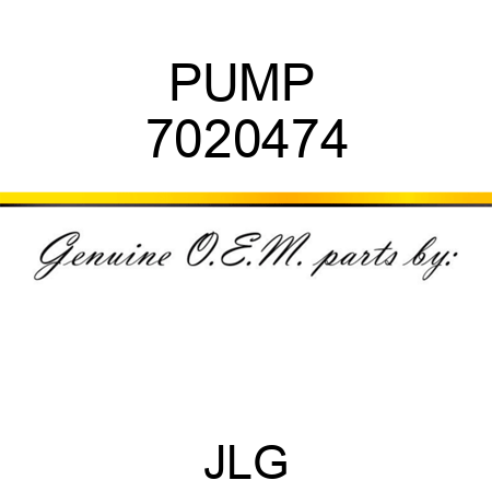PUMP  7020474