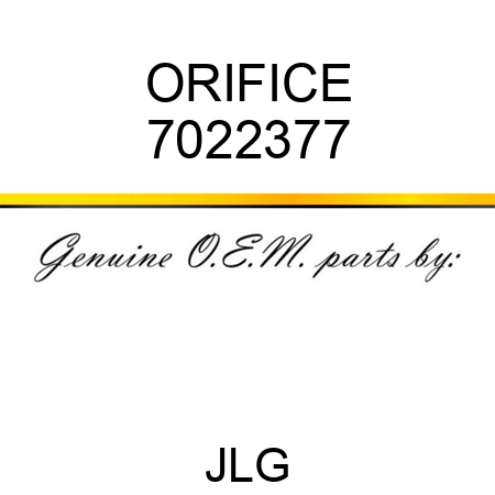 ORIFICE 7022377