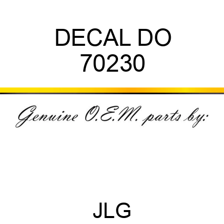 DECAL DO 70230