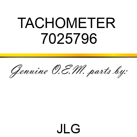 TACHOMETER  7025796