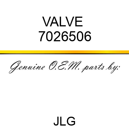 VALVE  7026506