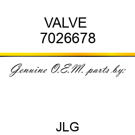 VALVE  7026678